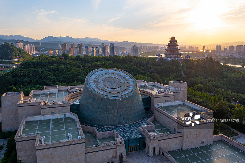 陕西省宝鸡市中华石鼓园风光图片素材