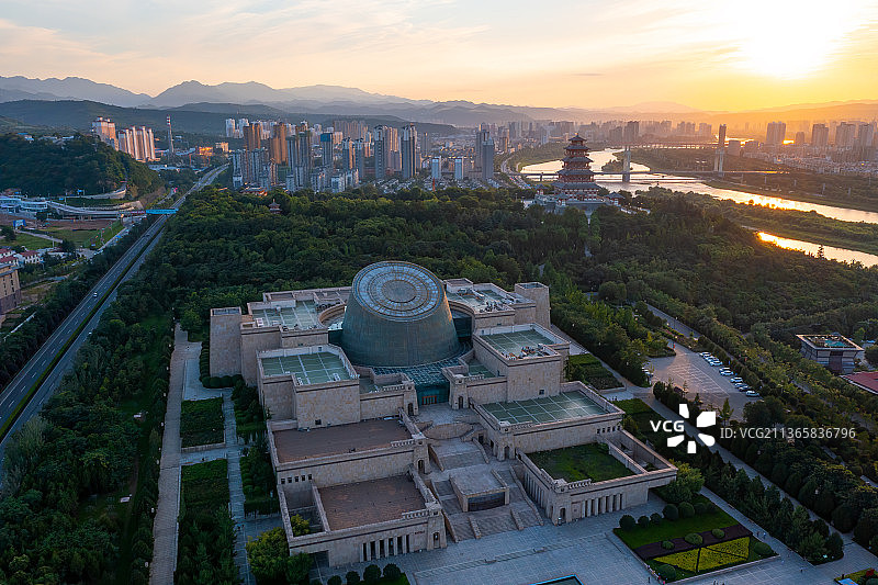 陕西省宝鸡市中华石鼓园风光图片素材