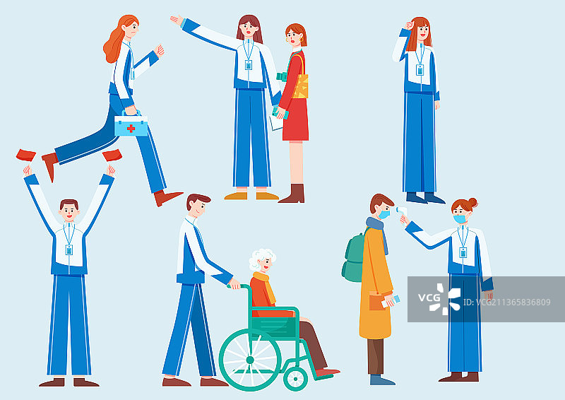 冬季运动志愿者矢量插画图片素材