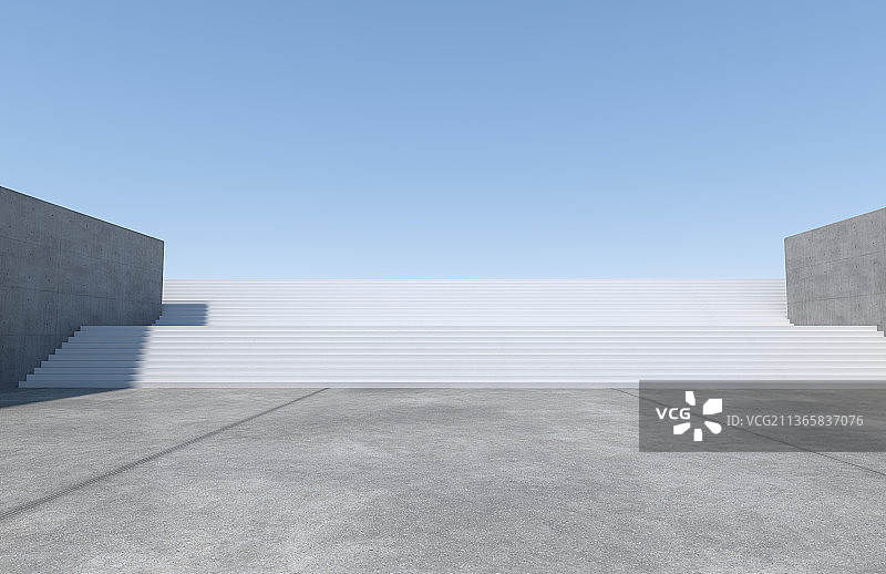 3D无人广场建筑图片素材