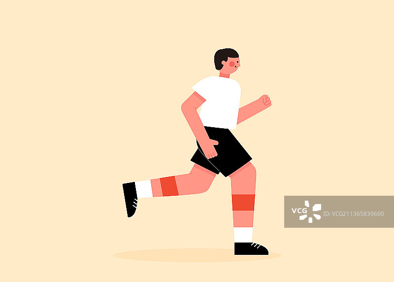 一个人跑步图片素材