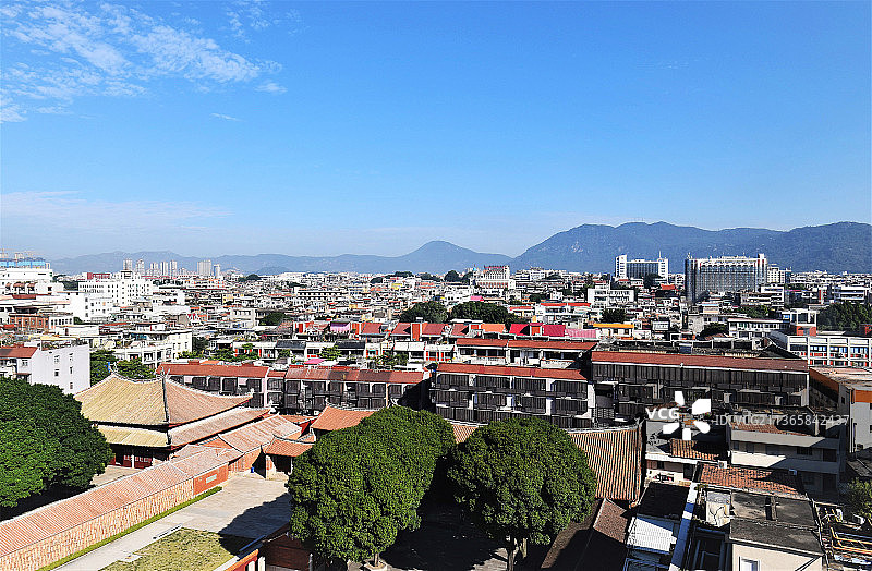 多角度俯拍泉州古城风光图片素材