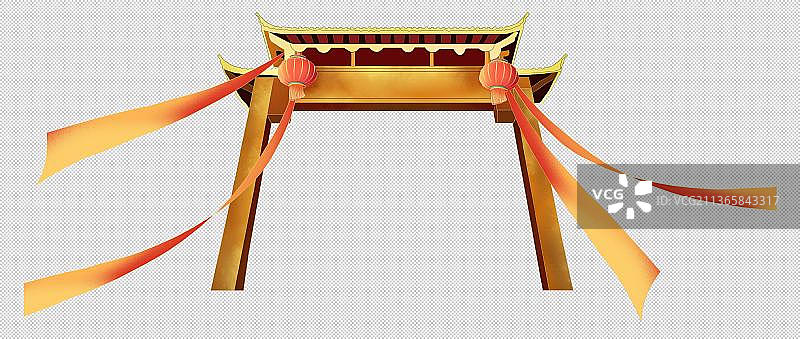 中国风大门建筑图片素材