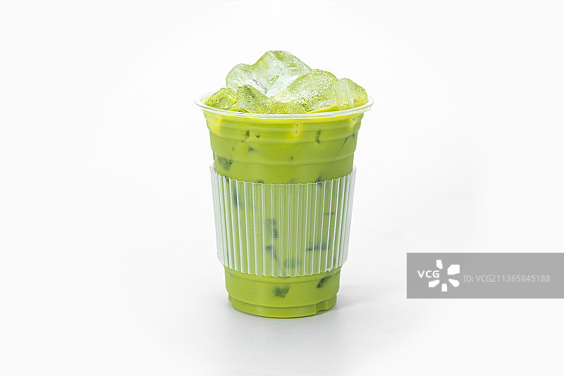 手打柠檬茶 奶茶 白底图片素材