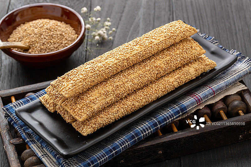 老式芝麻糖图片素材