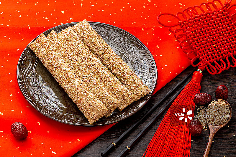 老式芝麻糖图片素材