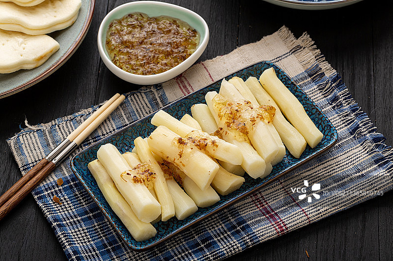 山药蘸桂花蜜图片素材