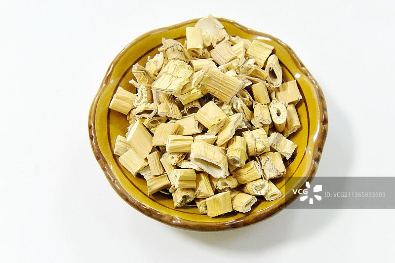 中草药中药加工传统中药材芦根图片素材