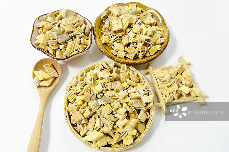 中草药中药加工传统中药材芦根图片素材