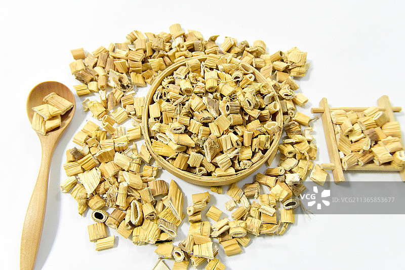 中草药中药加工传统中药材芦根图片素材