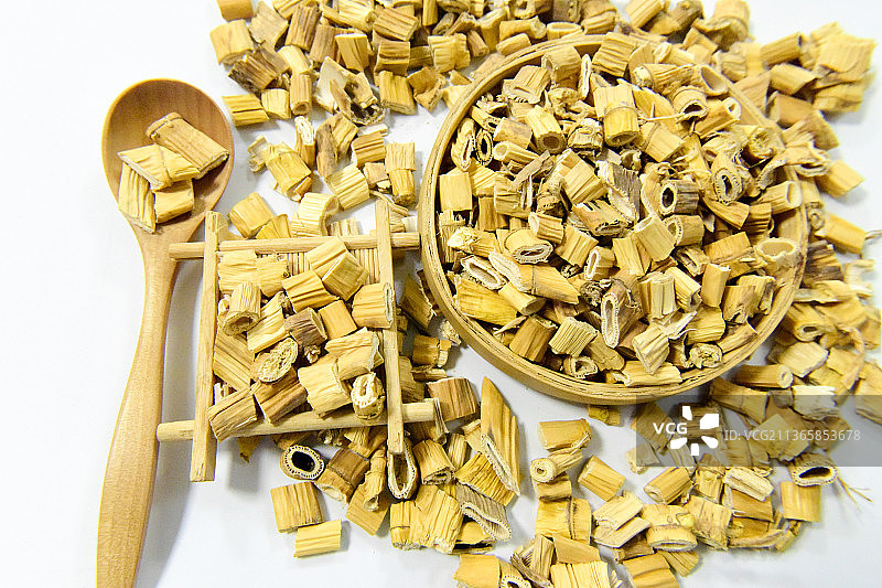 中草药中药加工传统中药材芦根图片素材