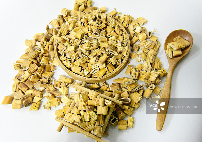 中草药中药加工传统中药材芦根图片素材