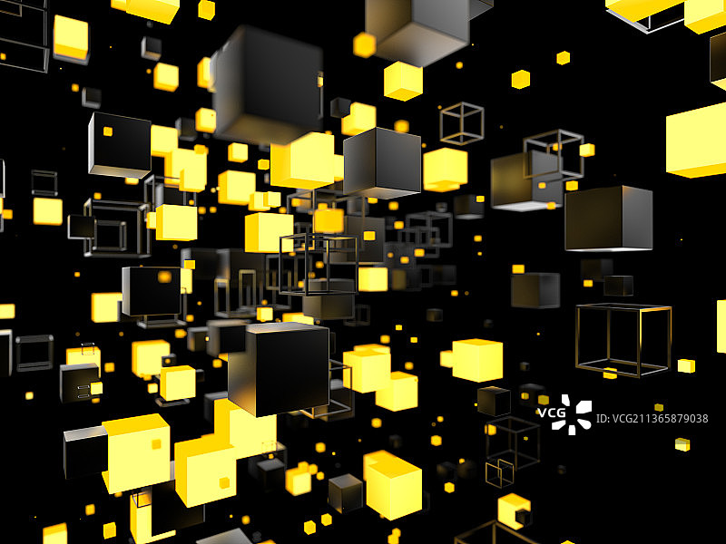 科技 立方体 矩阵图片素材