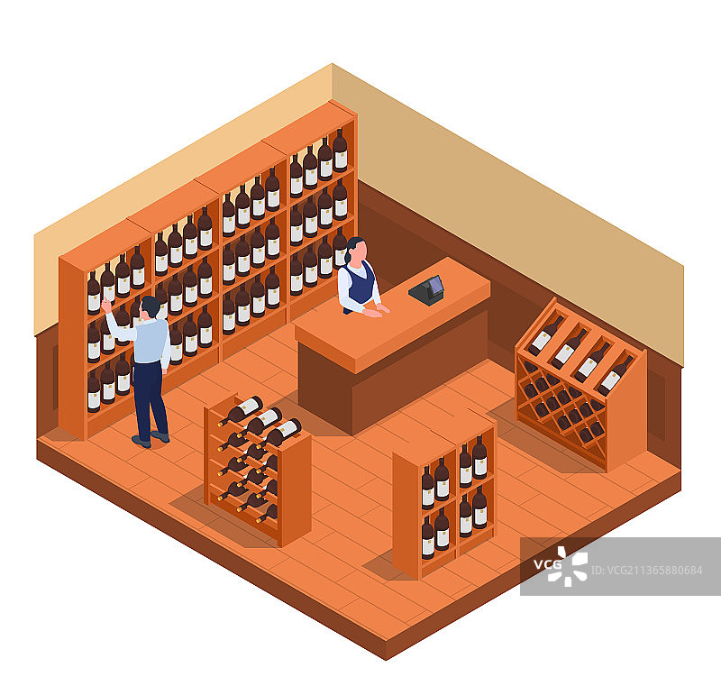 葡萄酒2.5D构图图片素材