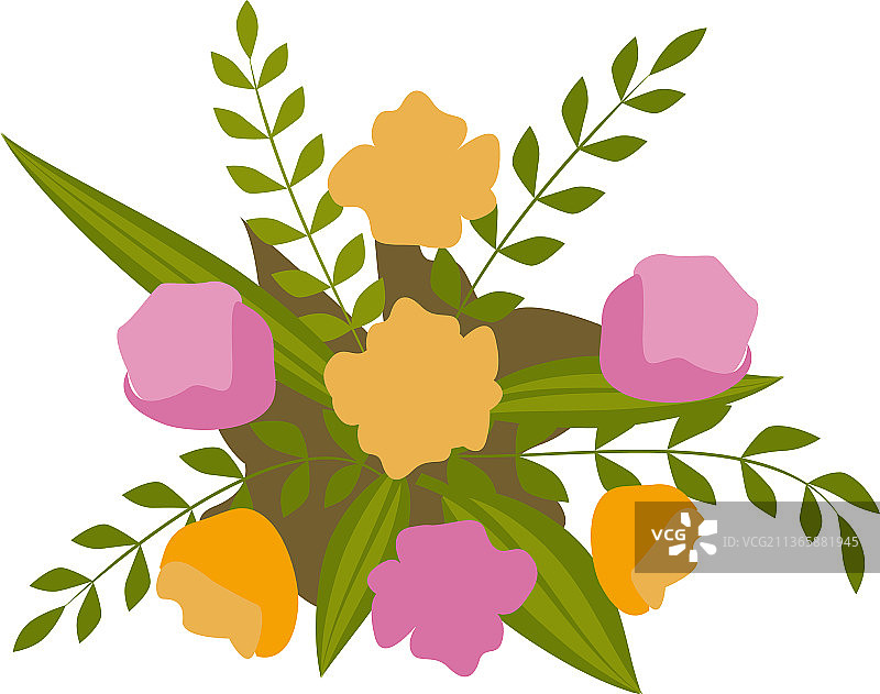 餐厅自助餐厅花卉组合图片素材