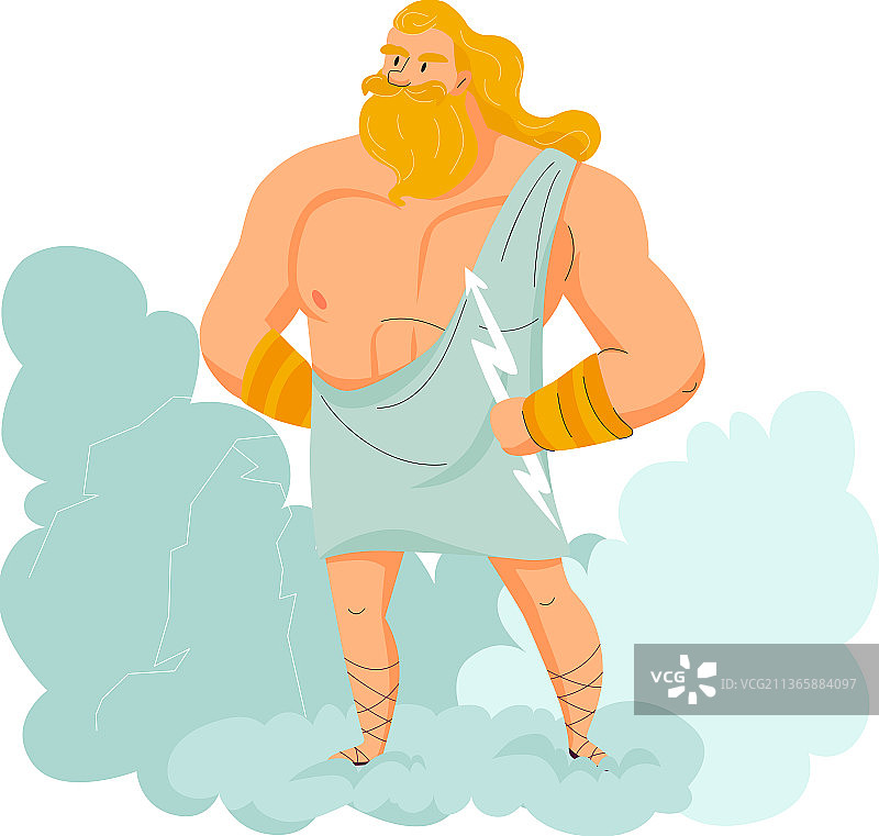 宙斯卡通形象图片素材