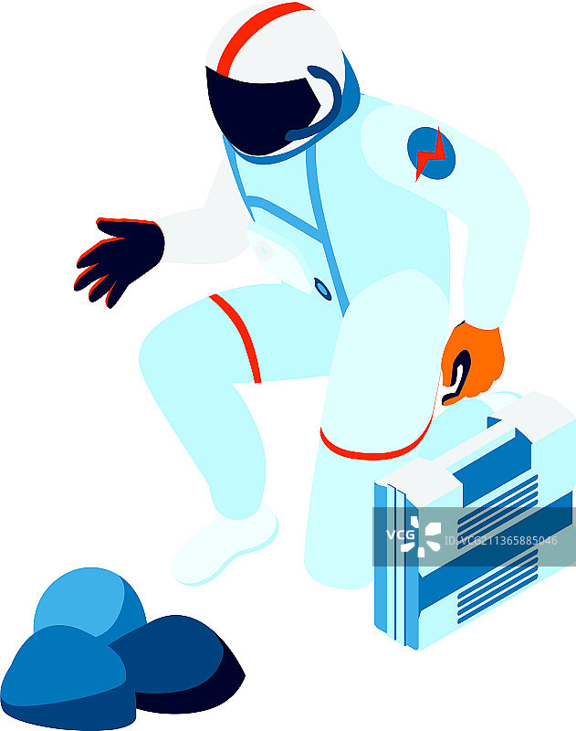 宇航员2.5D图标图片素材