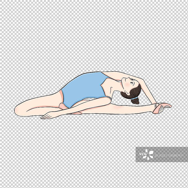 侧压腿图片素材