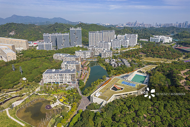 深圳大学城 深圳西丽大学城 南方科技大学  深圳城市风光 大学校园图片素材