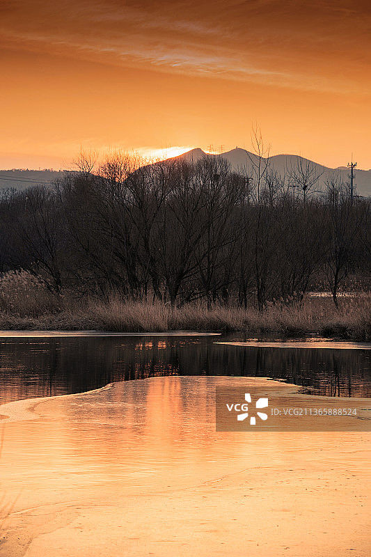 日暮黄昏后图片素材