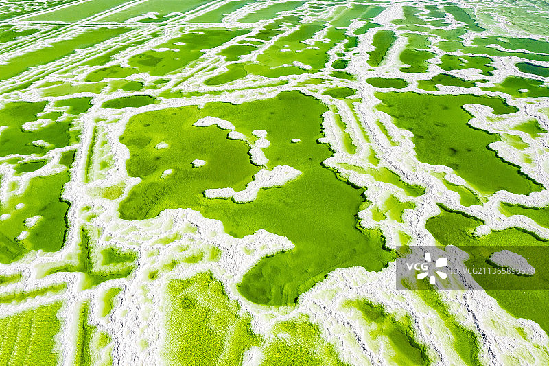 青海海西 格尔木 察尔汗盐湖风光风景航拍 2021年07月27日图片素材