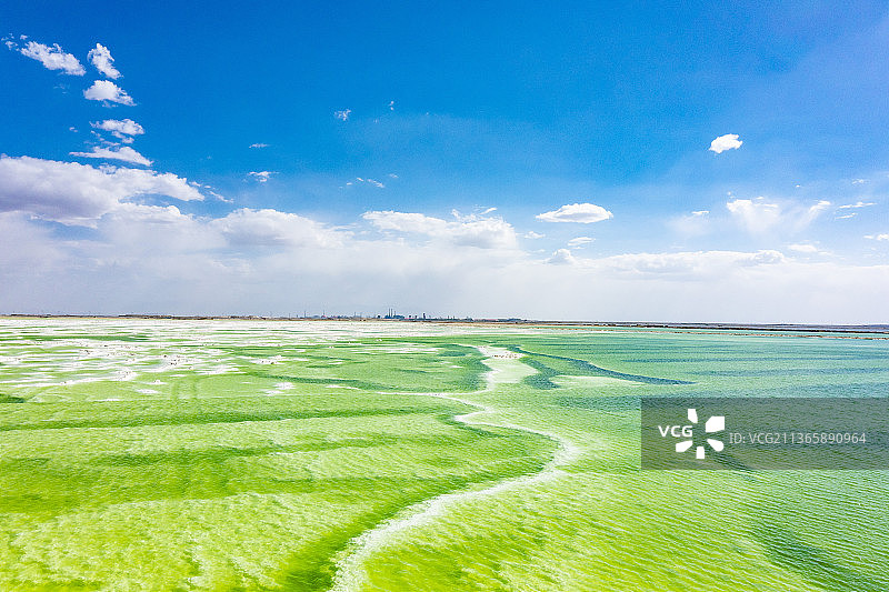 青海海西 格尔木 察尔汗盐湖风光风景航拍 2021年07月27日  察尔汗盐湖位于青海省格尔木市图片素材