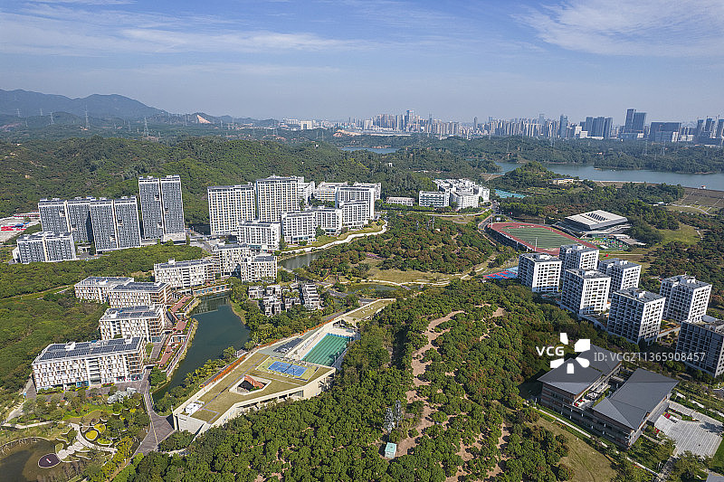 南方科技大学 深圳大学丽湖校区 深圳风光 深圳大学城 深圳西丽 西丽大学城图片素材