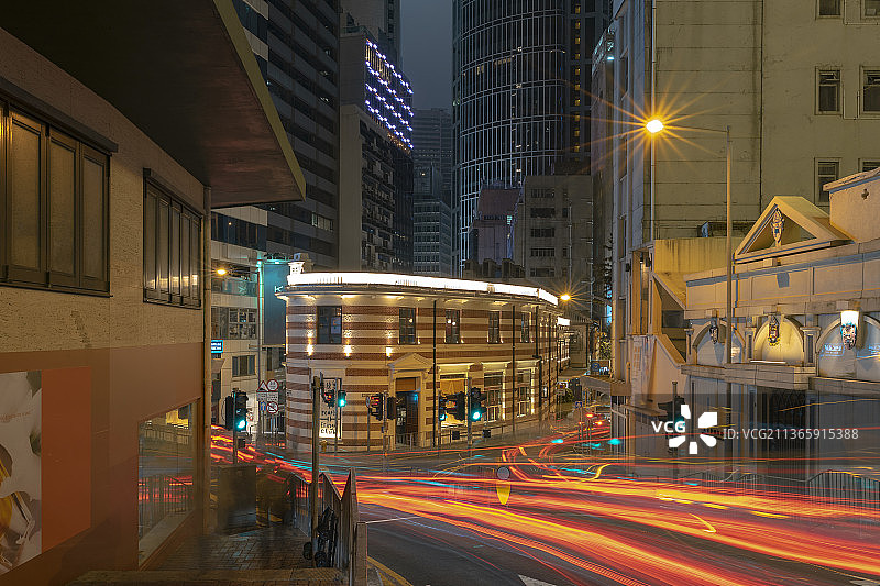 中国香港中环兰桂坊夜景图片素材
