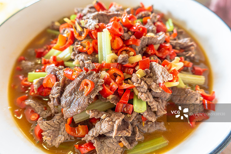 芹菜炒牛肉图片素材