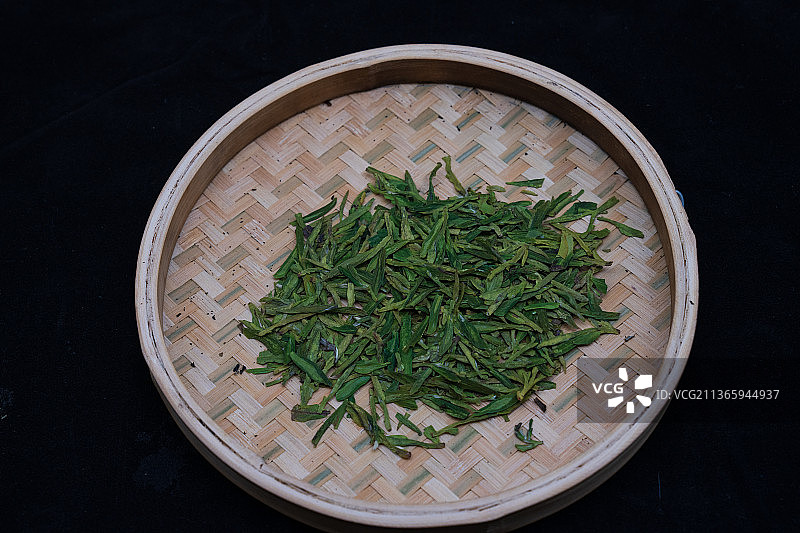 绿茶，龙井特写图片素材