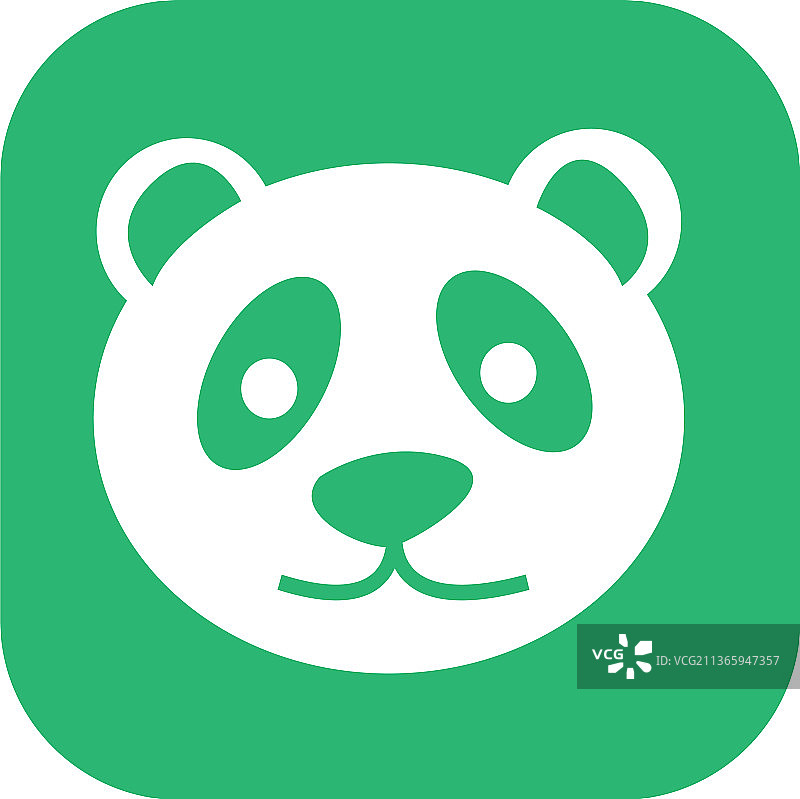 熊猫卡通人物可爱设计图标图片素材