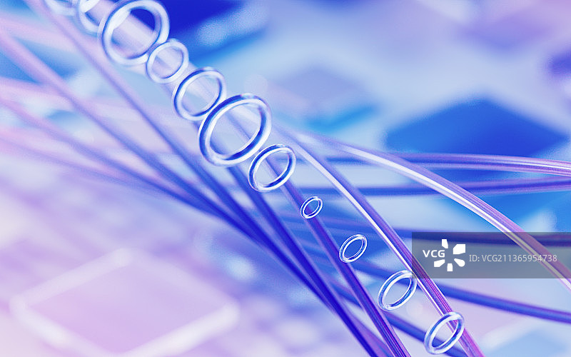 抽象玻璃纤维线条3D渲染图片素材