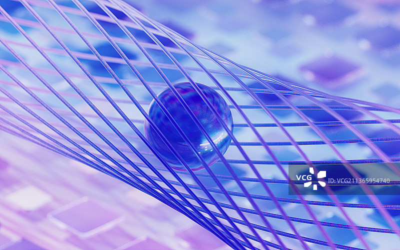 抽象玻璃纤维线条3D渲染图片素材