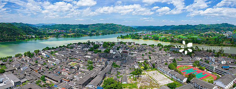 航拍湖南怀化洪江黔阳古城图片素材