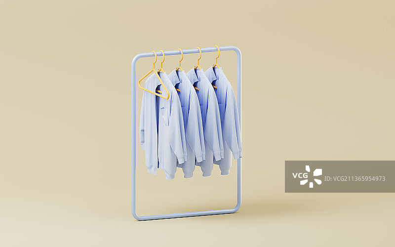 悬挂的衣服3D渲染图片素材
