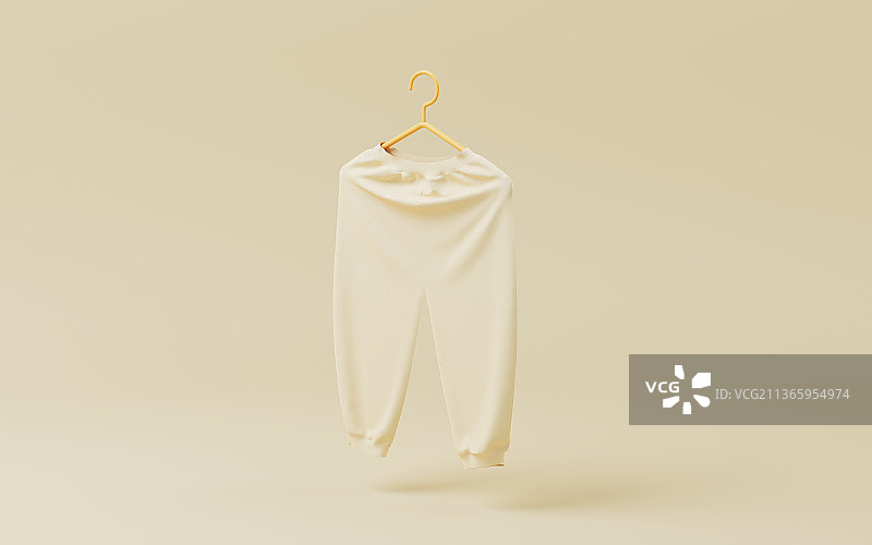 衣架与裤子3D渲染图片素材