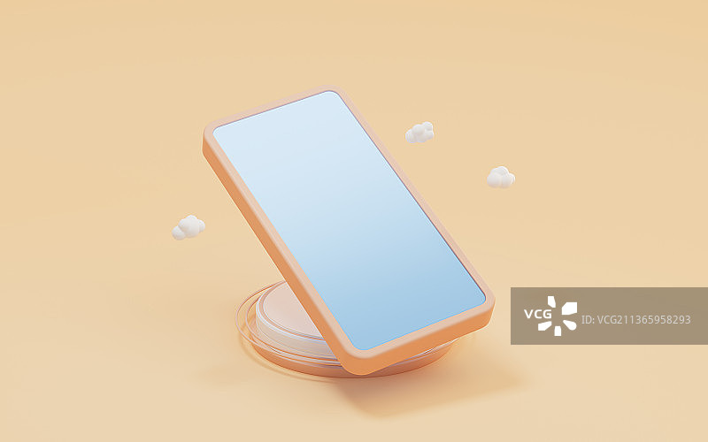 卡通手机3D渲染图片素材