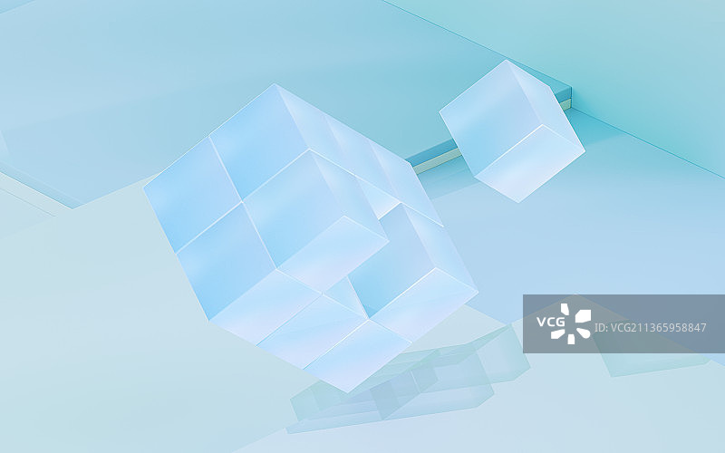 渐变玻璃背景3D渲染图片素材