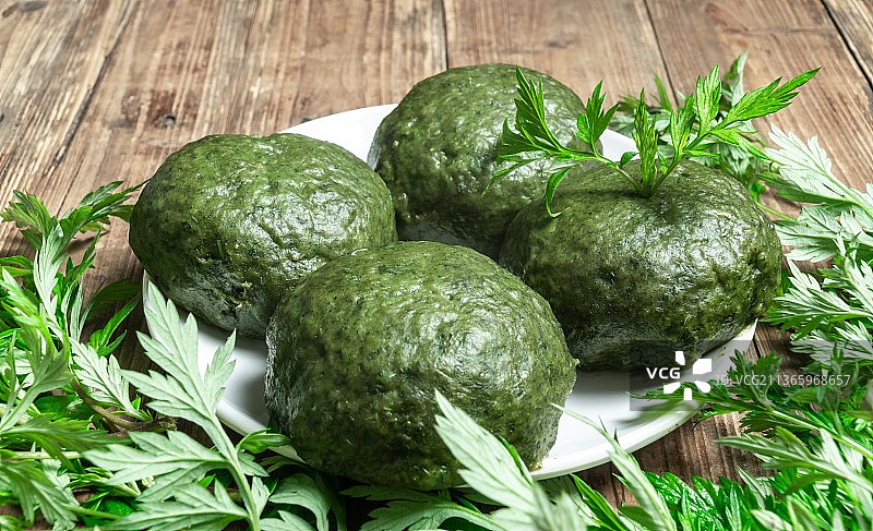 艾叶制成的食品，点心糕点图片素材