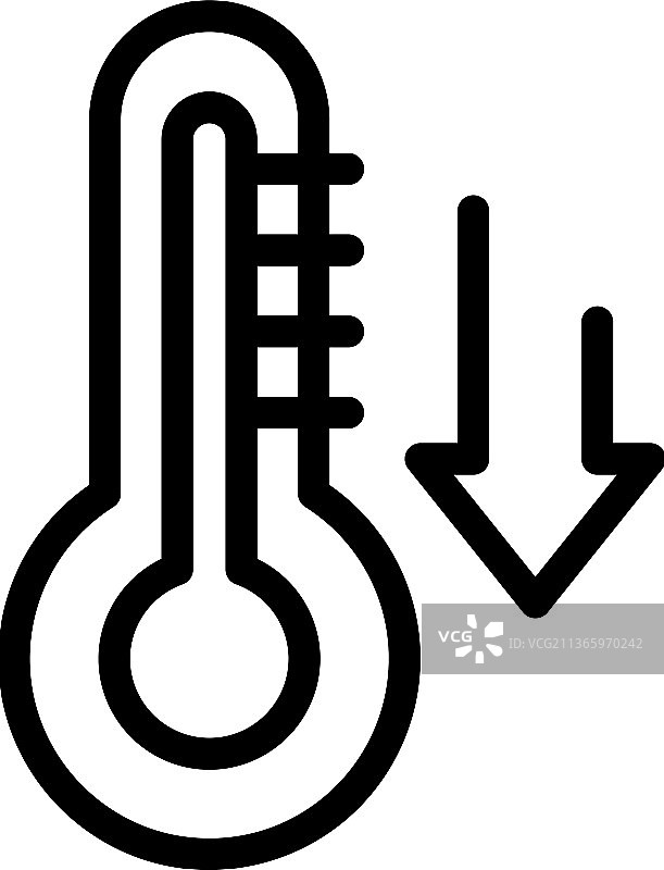 冬季低温冰冻图标轮廓图片素材