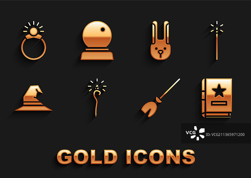 魔法杖、魔杖、古代魔法书和女巫套装图片素材