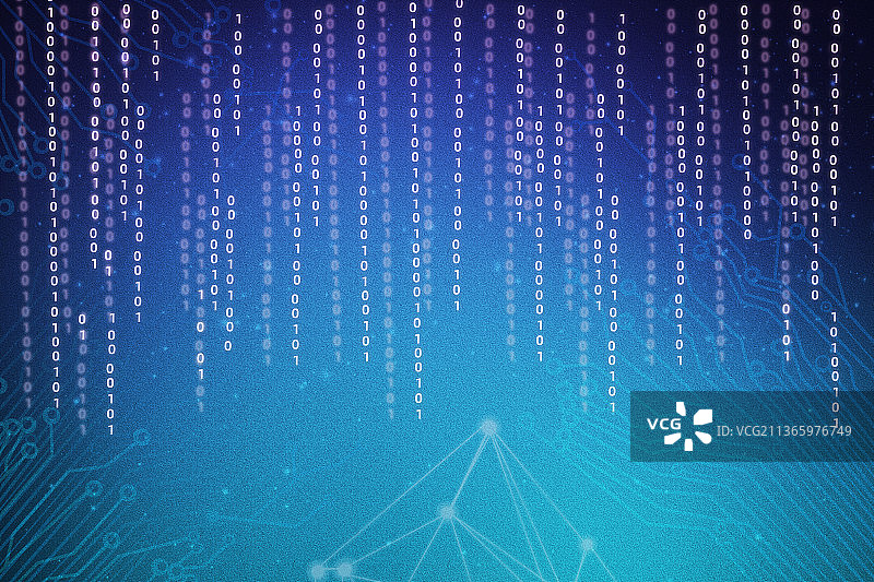 科技编程二进制码瀑布流背景图片素材
