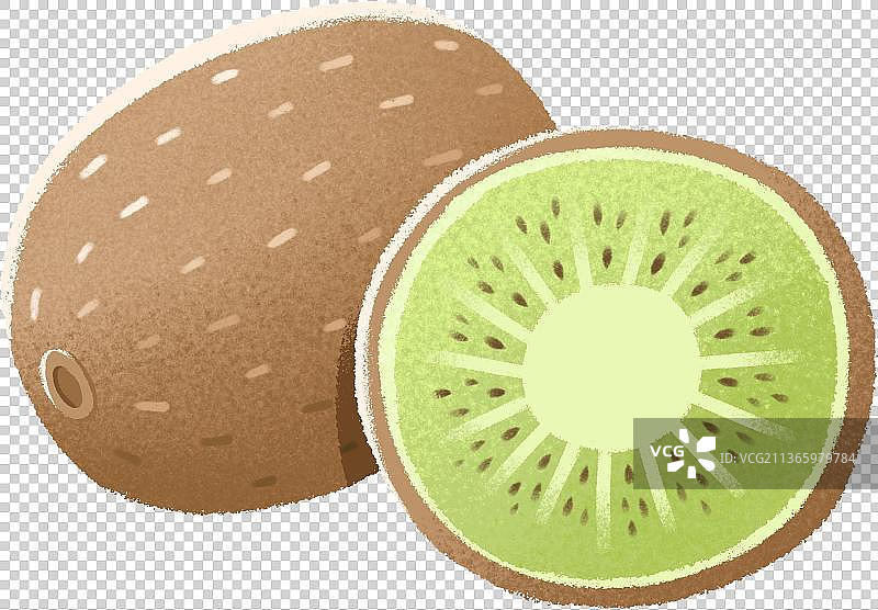 手绘卡通噪点肌理猕猴桃图片素材