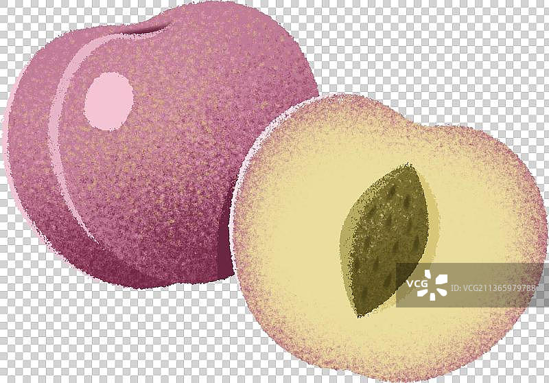 手绘卡通噪点肌理李子图片素材