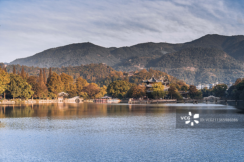 台州市临海市东湖公园，江南长城，台州府城图片素材