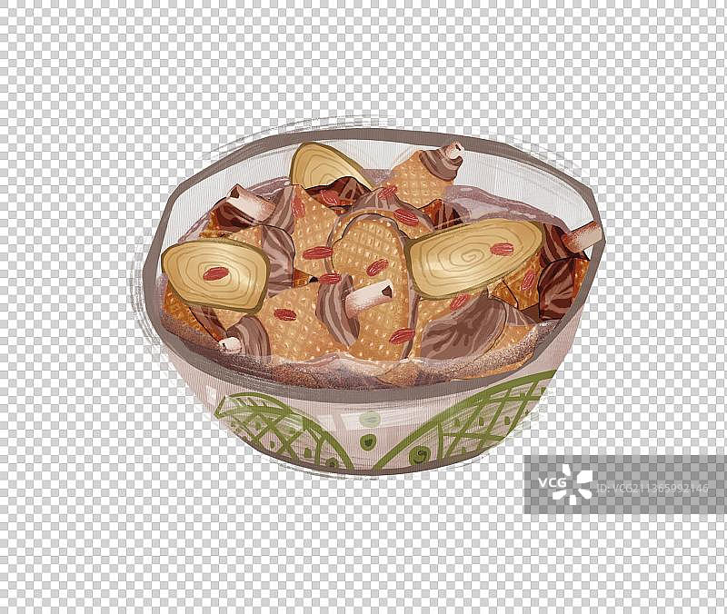 台湾特色美食“姜母鸭”插画元素图片素材