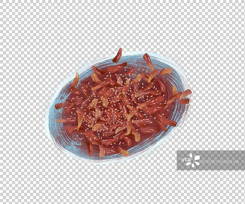 重庆特色美食“辣子鸡”插画元素图片素材