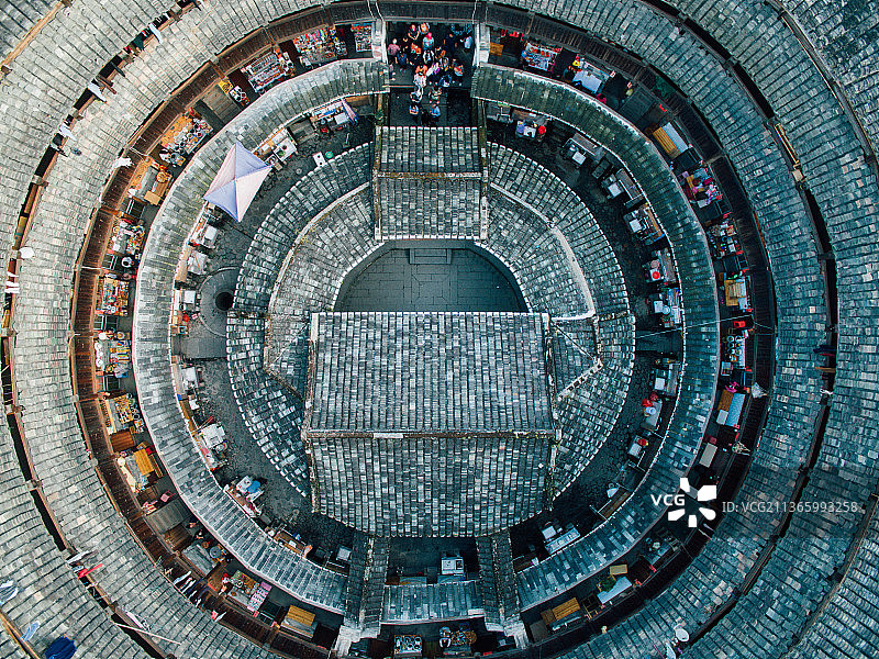 航拍福建漳州云水谣南靖土楼图片素材