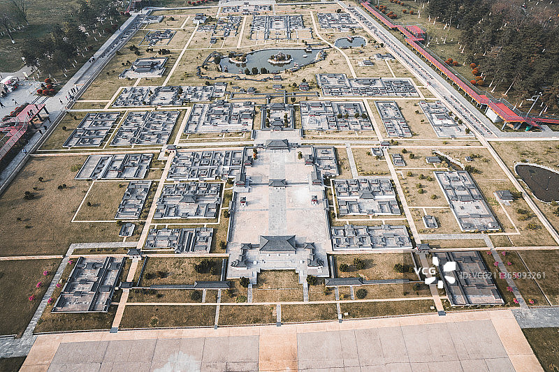 西安大明宫国家遗址公园建筑图片素材