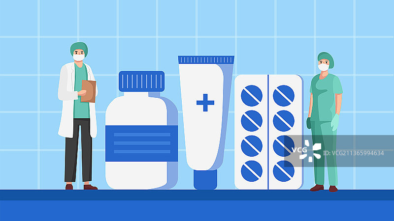 扁平医药矢量插画图片素材